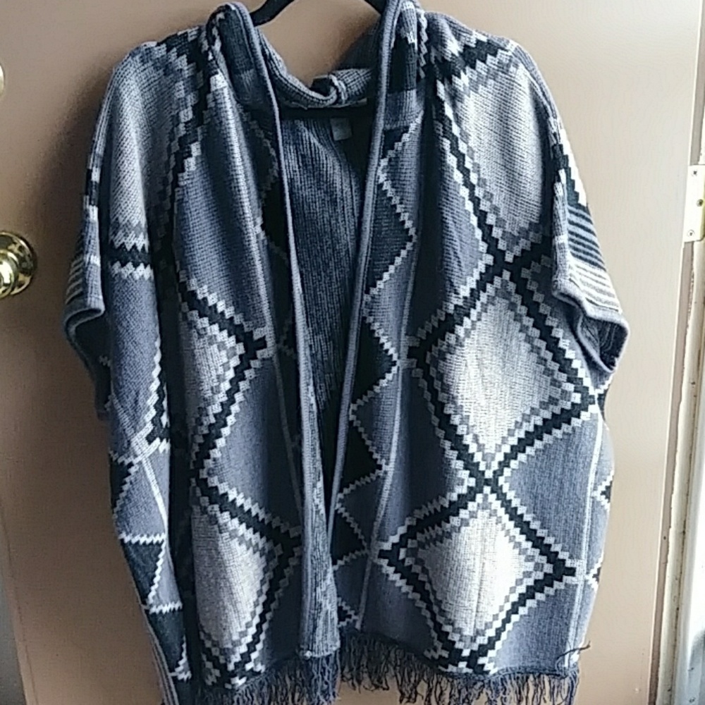SAY WHAT PONCHO  *with hood*(one size to 2X